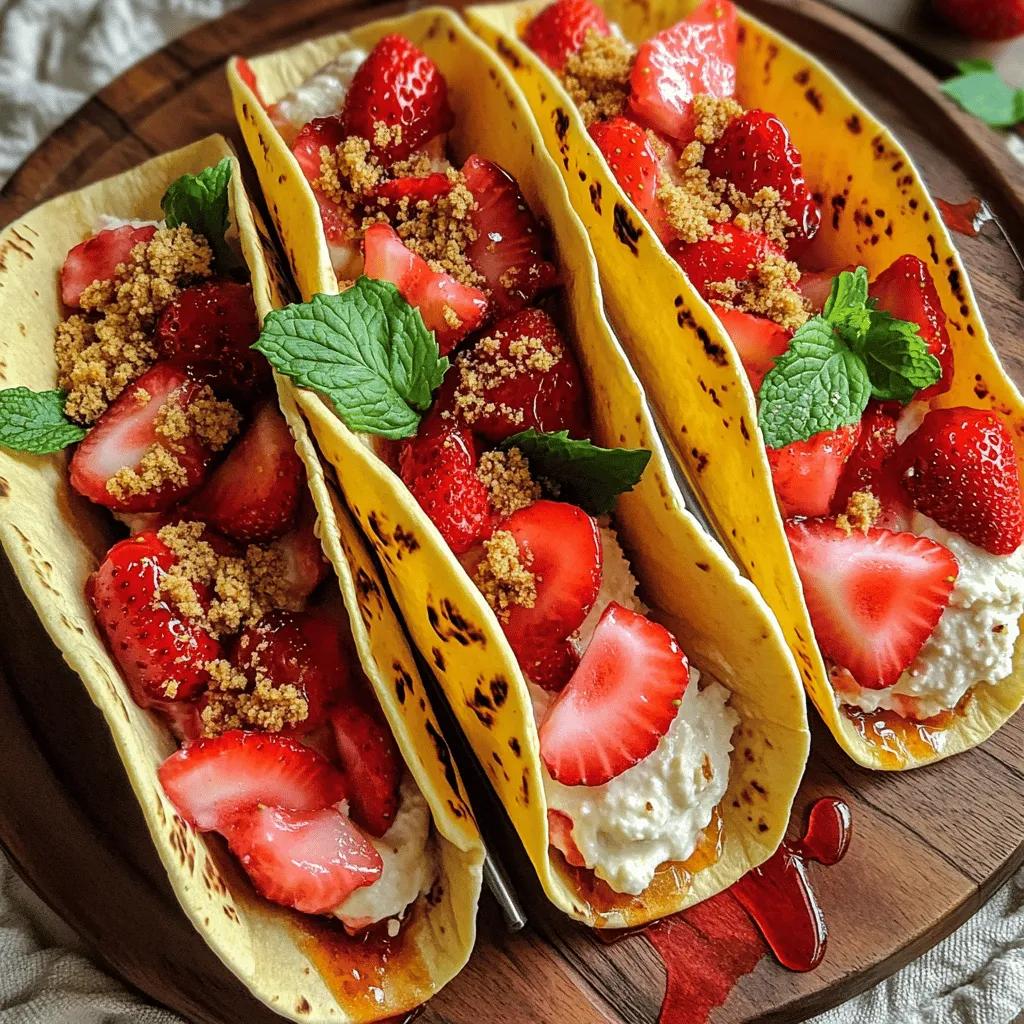 Strawberry Cheesecake Tacos Delightful Sweet Treat