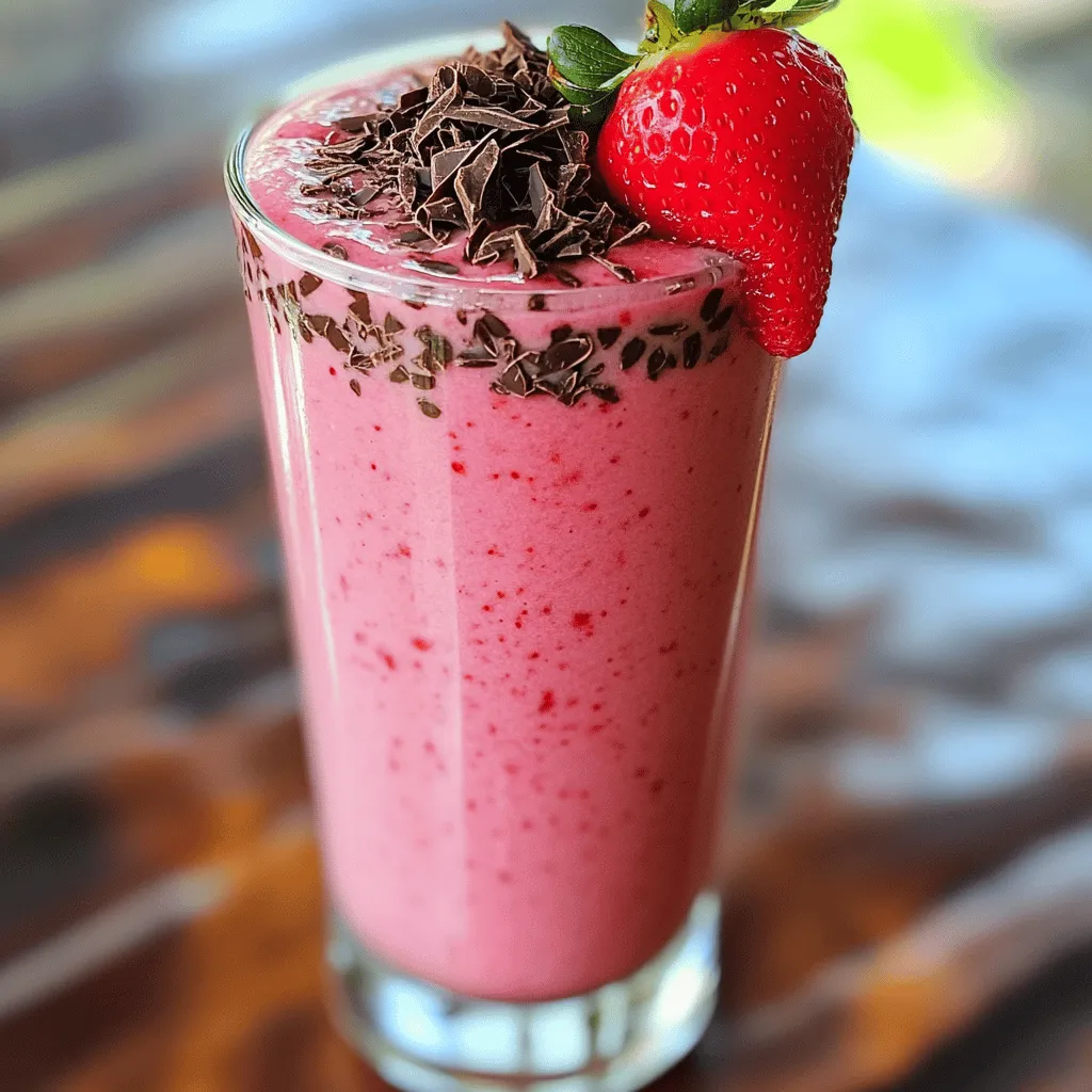 Chocolate Covered Strawberry Smoothie Delightful Twist