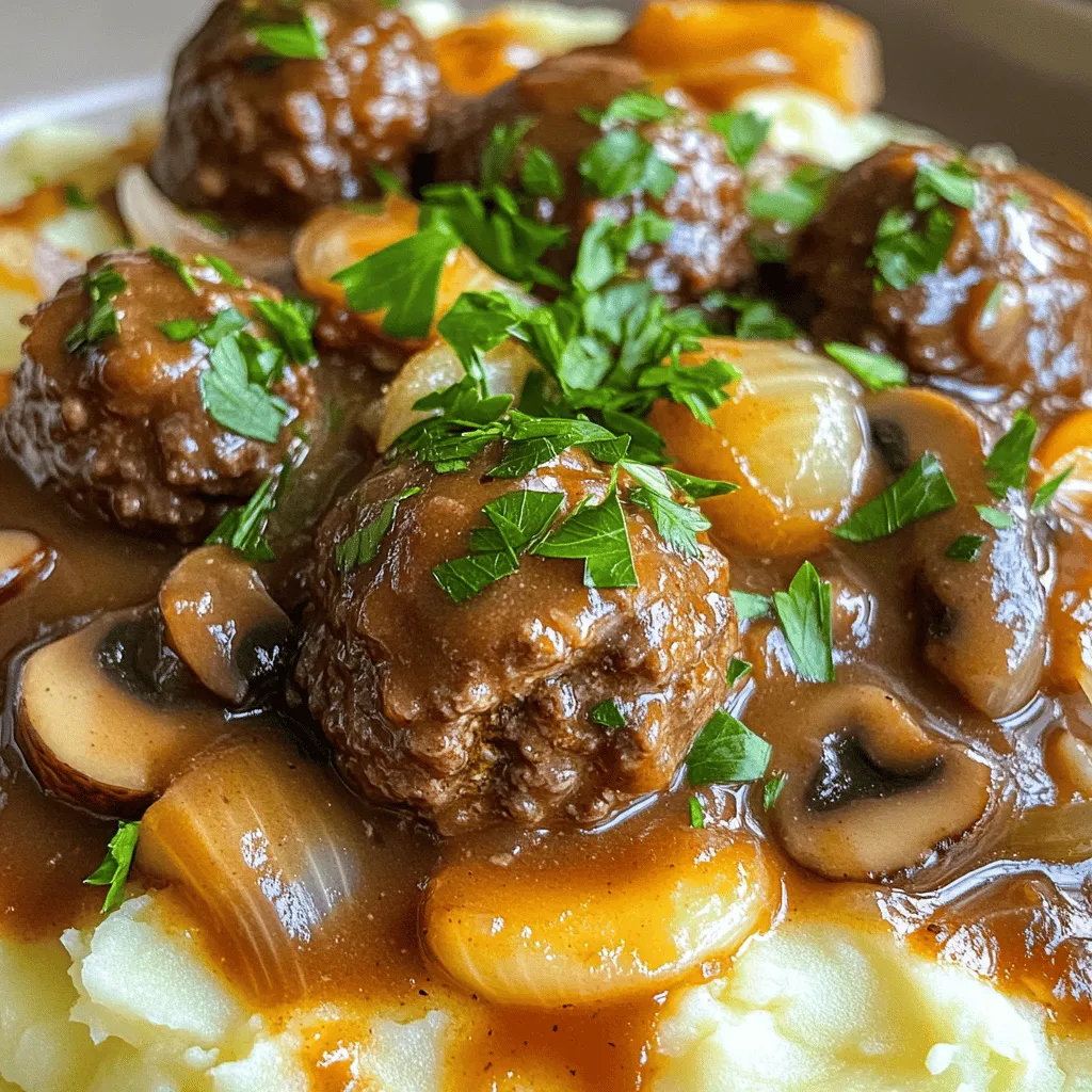 Slow Cooker Salisbury Steak Meatballs Delightful Dish