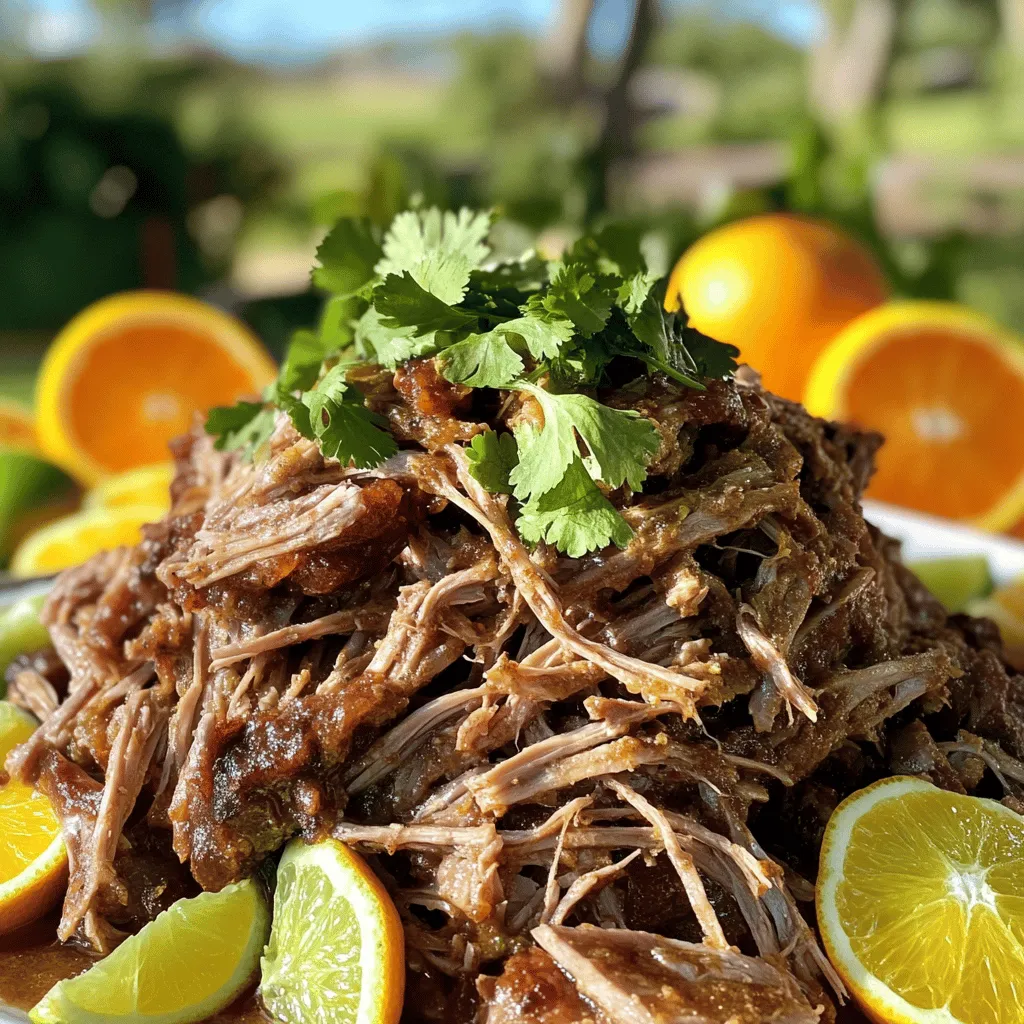 To make a great Cuban Mojo Pork Recipe, you need a few key ingredients. You want to start with the best cuts of pork. Pork shoulder is my top choice for this dish. It has enough fat, which keeps the meat moist and tender. Other options include pork butt or even ribs, but shoulder is my favorite.