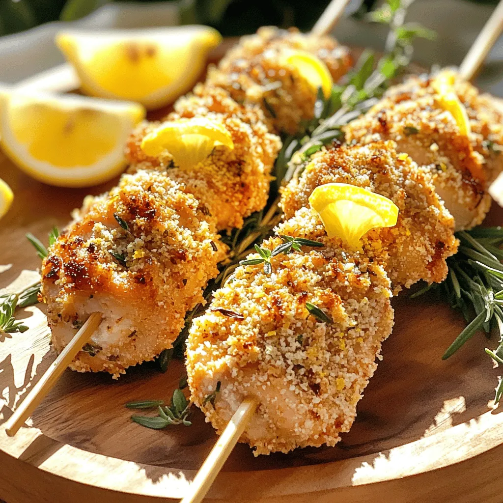 Crispy Lemon Herb Chicken Skewers Easy and Delicious Recipe