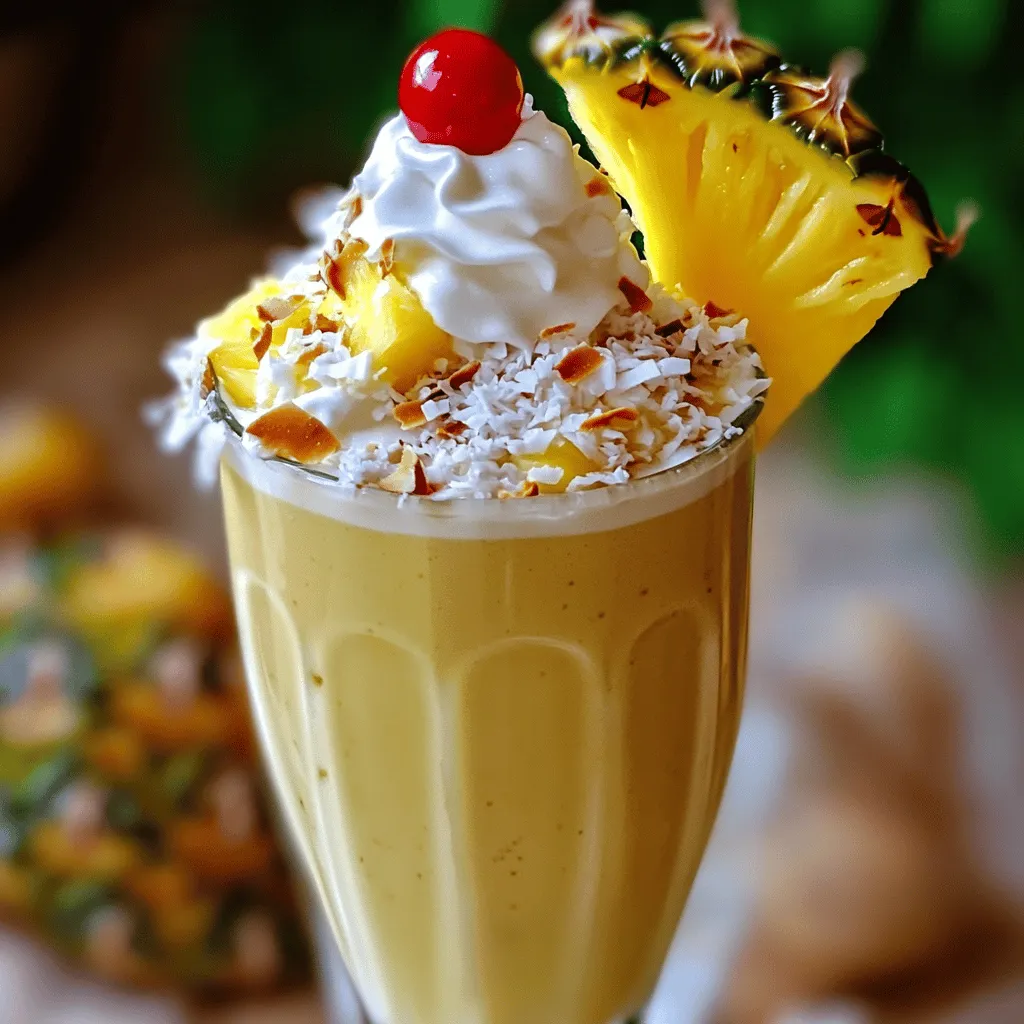 Pina Colada Milkshakes Recipe Refreshing Tropical Treat