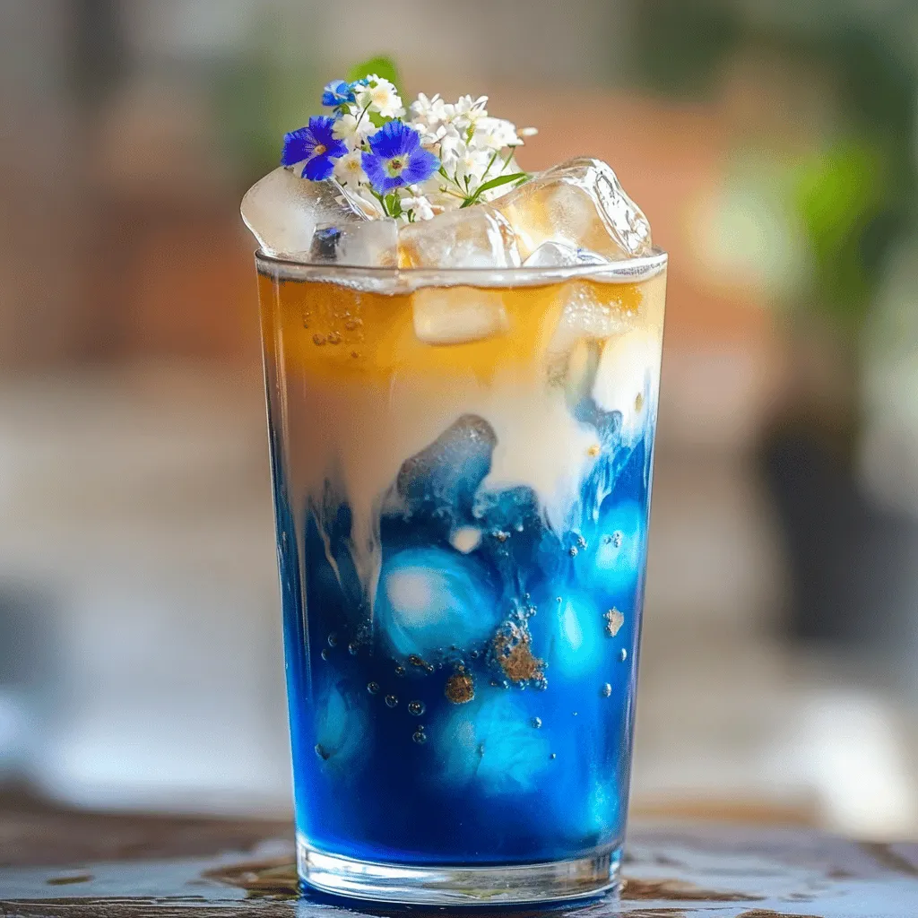 To make an Iced Butterfly Pea Flower Tea Latte, you need a few key ingredients. First, you will need dried butterfly pea flowers. These flowers give the tea its stunning blue color and unique taste. You will also need boiling water to steep the flowers and extract their flavor.