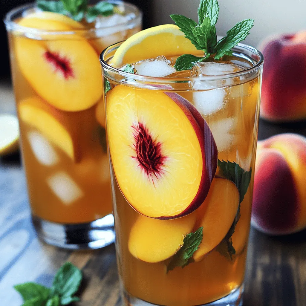 Ginger Peach Iced Tea Refreshing and Flavorful Drink