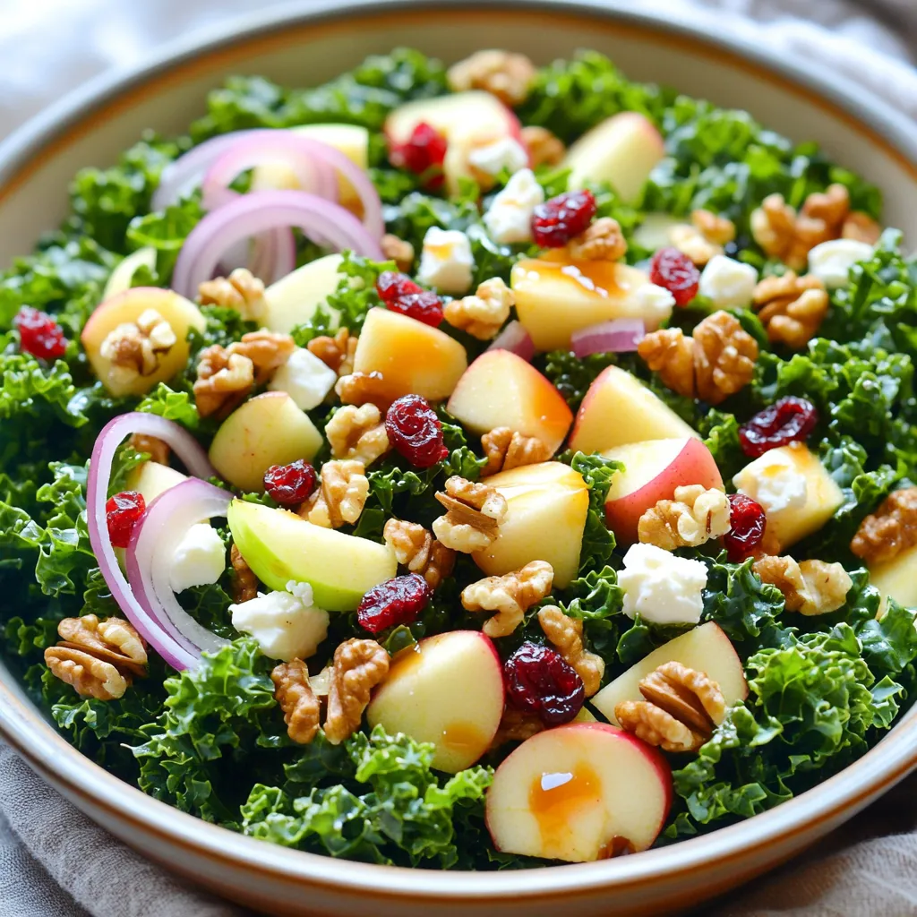 Harvest Apple Kale Salad Fresh and Flavorful Mix