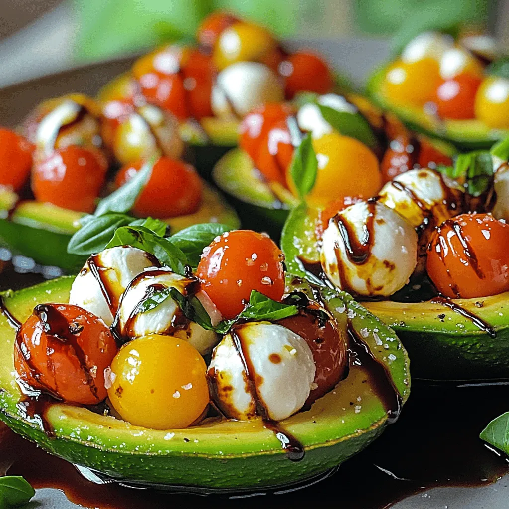 Caprese Stuffed Avocado Fresh and Flavorful Delight