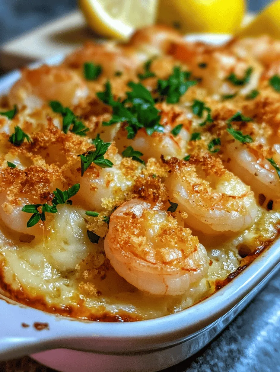 Savory Garlic Shrimp Gratin: A Comforting Delight for Seafood Lovers