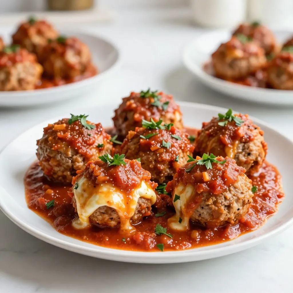 Mozzarella Stuffed Turkey Meatballs Flavorful Delight