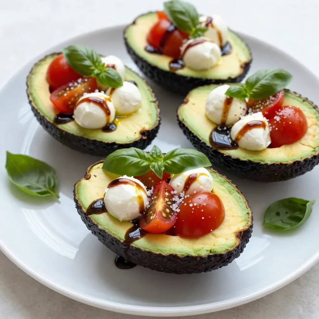 Caprese Stuffed Avocado Boats Fresh and Flavorful Dish