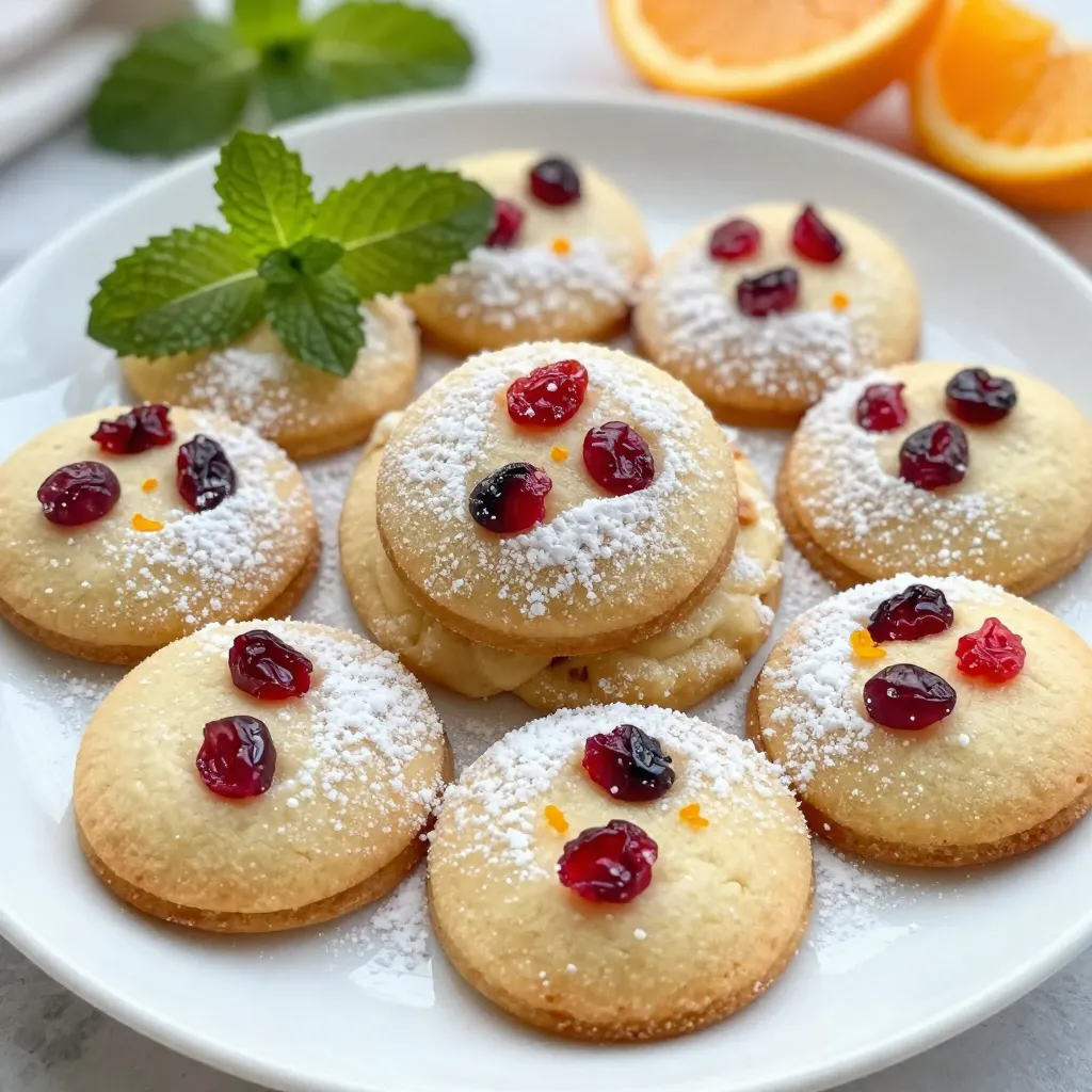 Cranberry Orange Shortbread Cookies Festive Delight