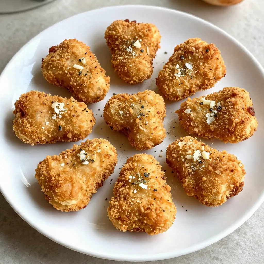 Garlic Parmesan Air Fryer Chicken Nuggets Delight