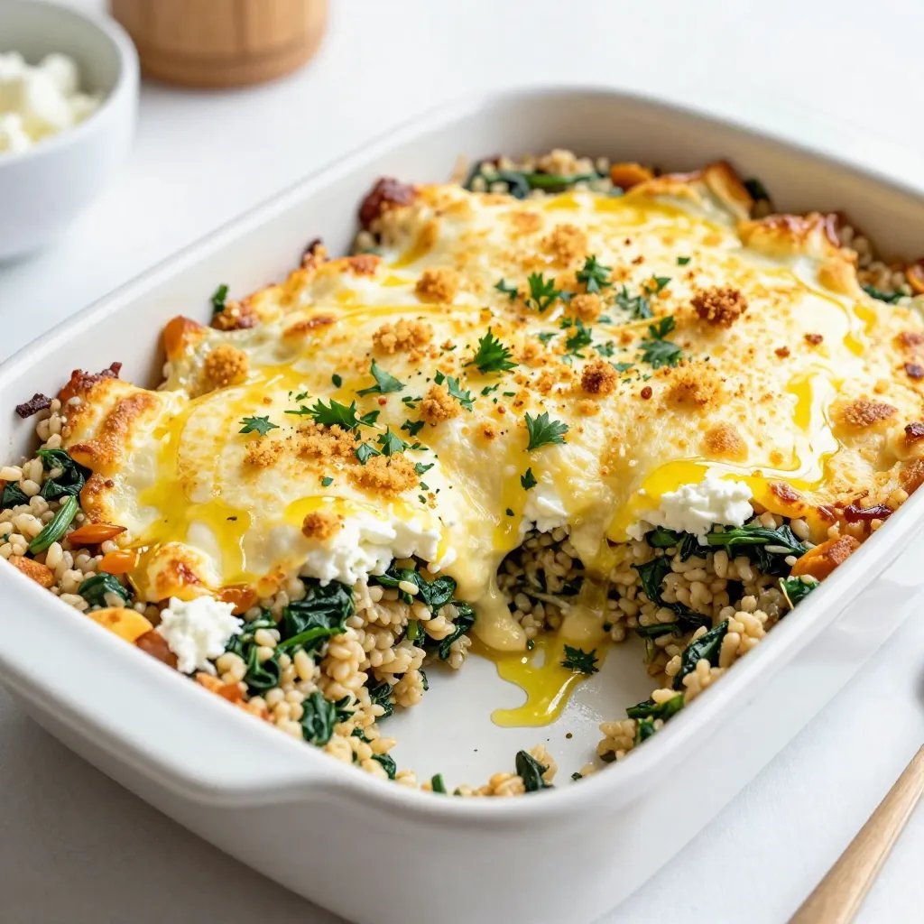 Cheesy Spinach Quinoa Bake Flavorful and Easy Dish