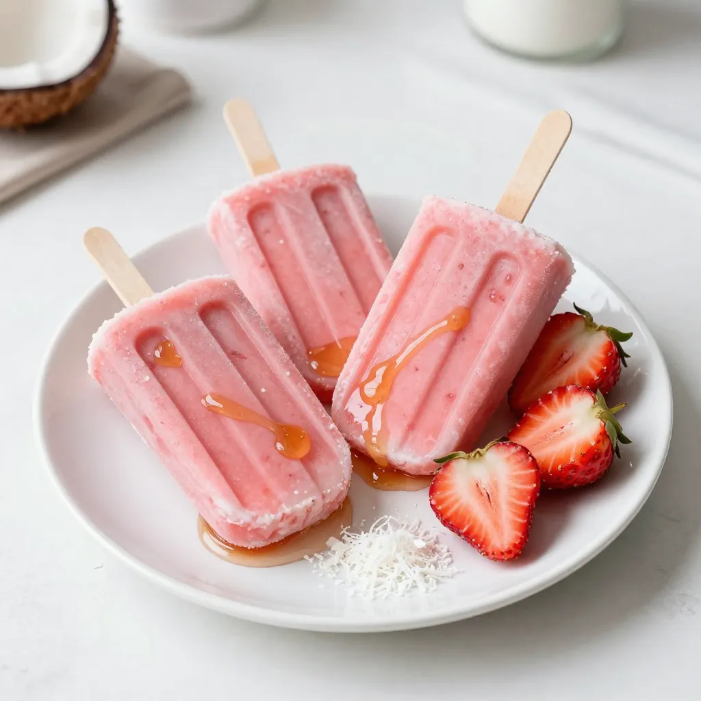 Strawberry Coconut Popsicles Refreshing Summer Treat