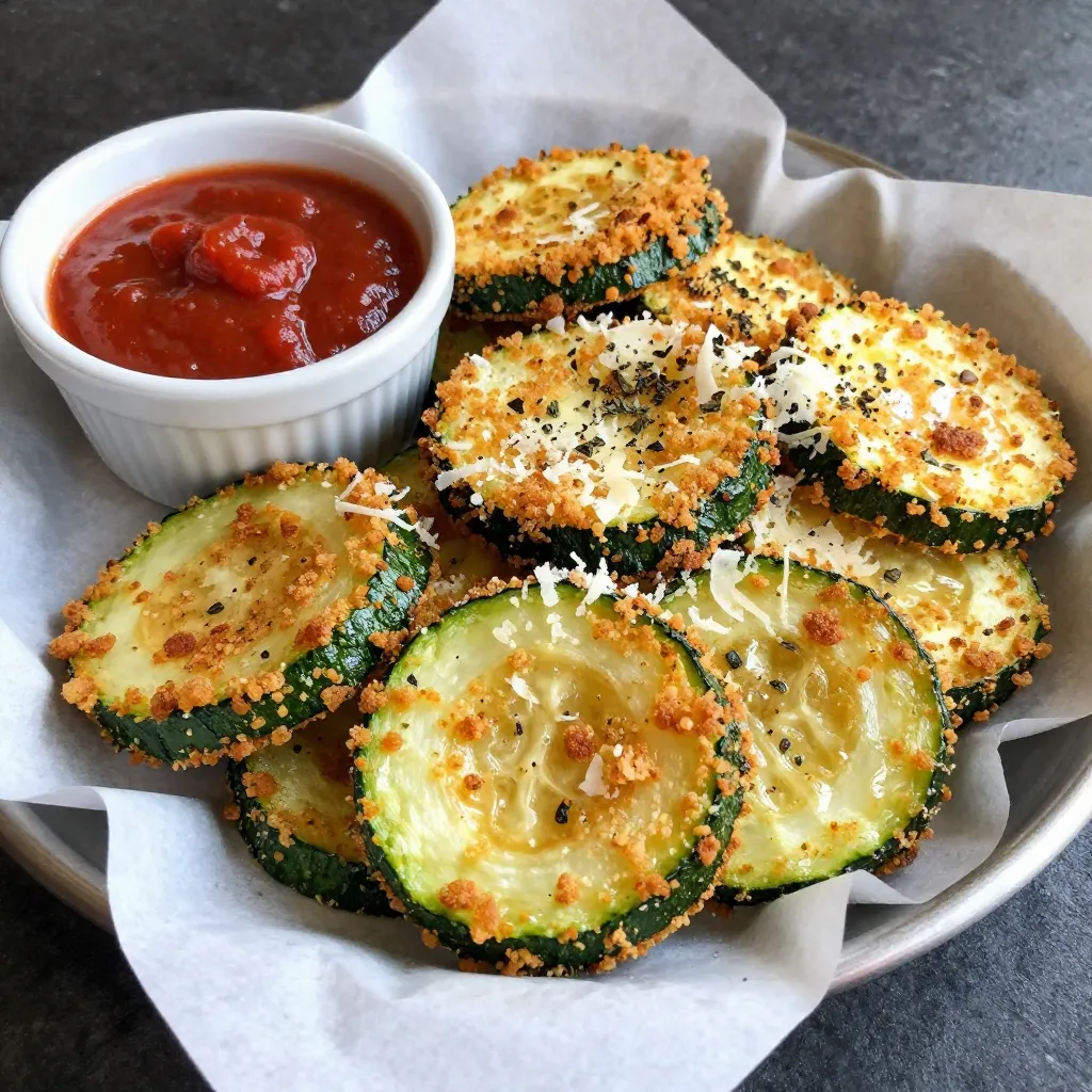 Parmesan Crusted Zucchini Chips Crunchy and Tasty Treat