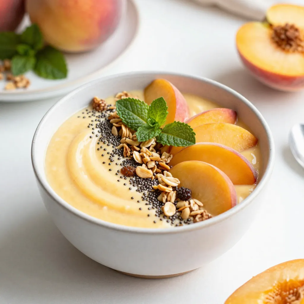 Ginger Peach Smoothie Bowl Creamy and Delightful Treat