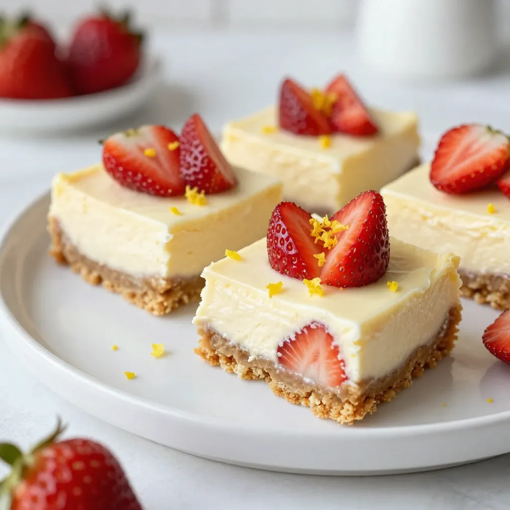 Strawberry Lemon Cheesecake Bars Easy and Tasty Treat