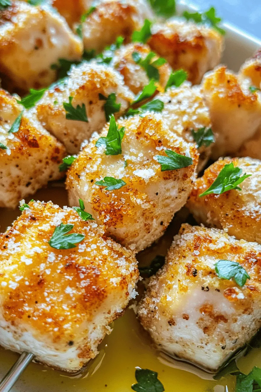 Air Fryer Garlic Parmesan Chicken Skewers: A Deliciously Easy Recipe