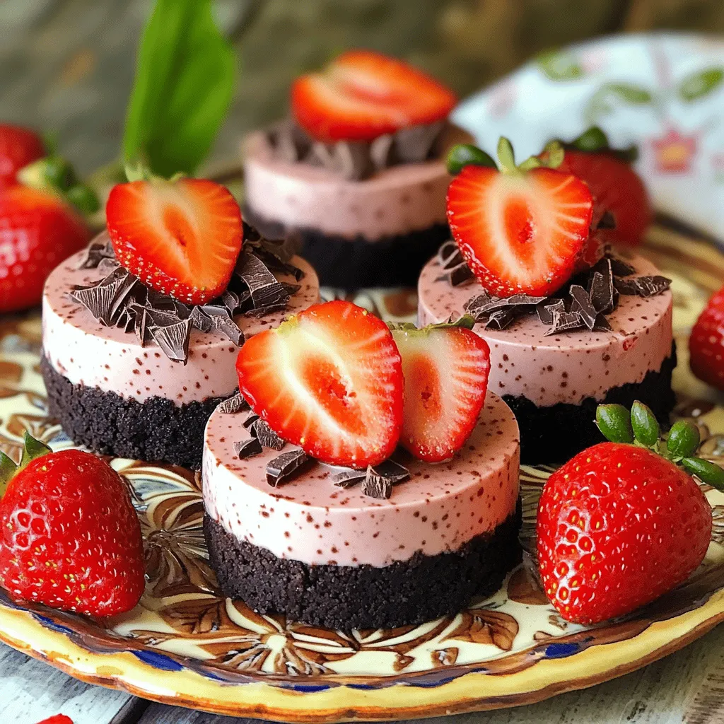 Chocolate Strawberry Mini Cheesecakes Delightful Treats