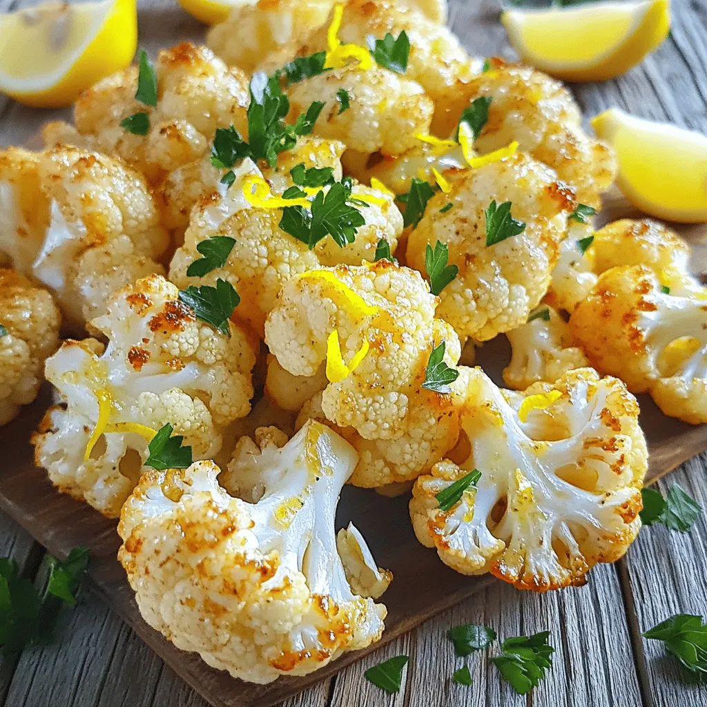 Lemon Garlic Roasted Cauliflower Tasty Side Dish