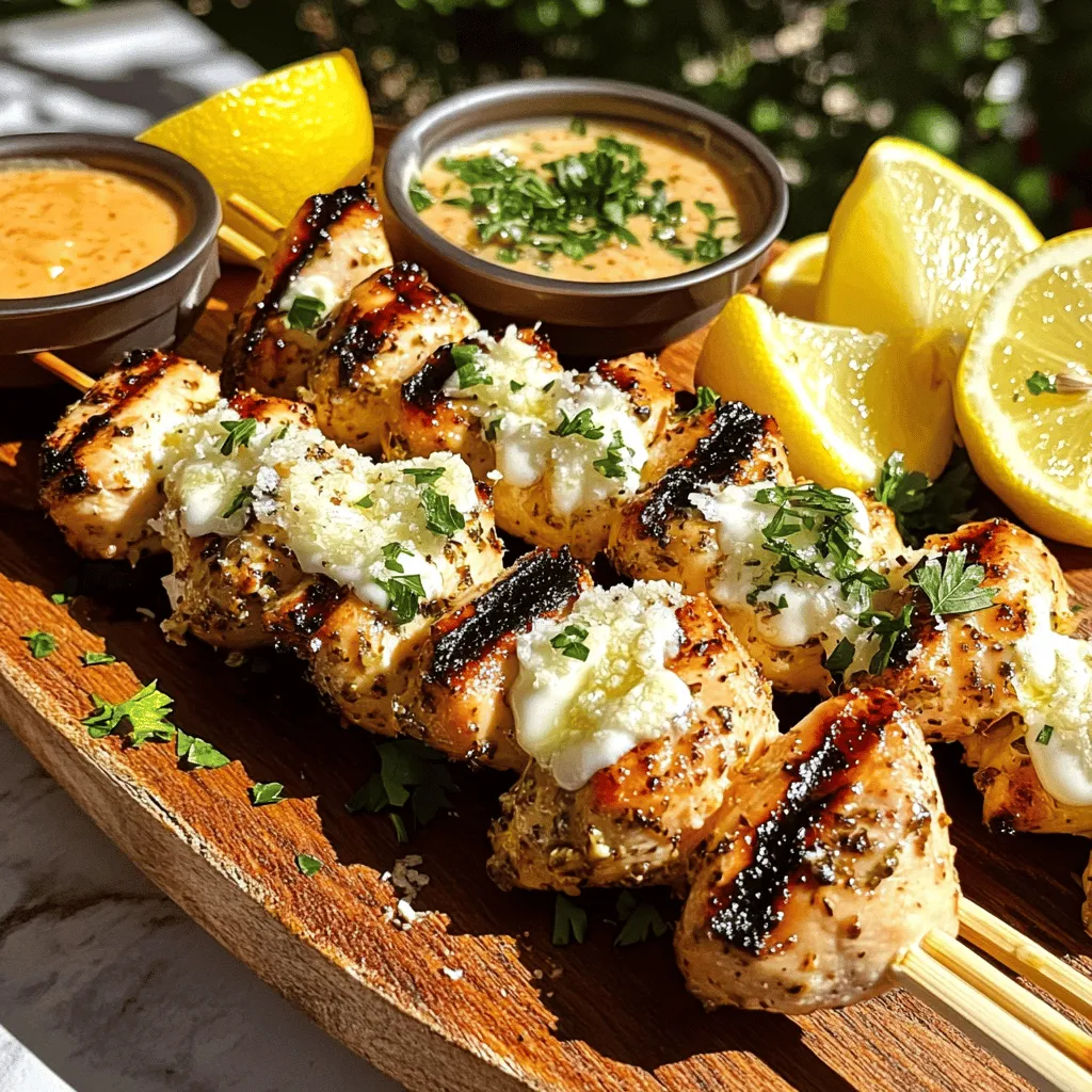 Garlic Parmesan Chicken Skewers Flavorful and Simple