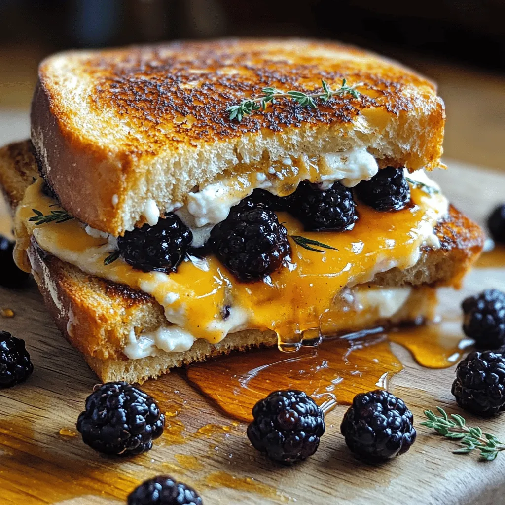 Goat Cheese Blackberry Grilled Cheese Delightful Meal