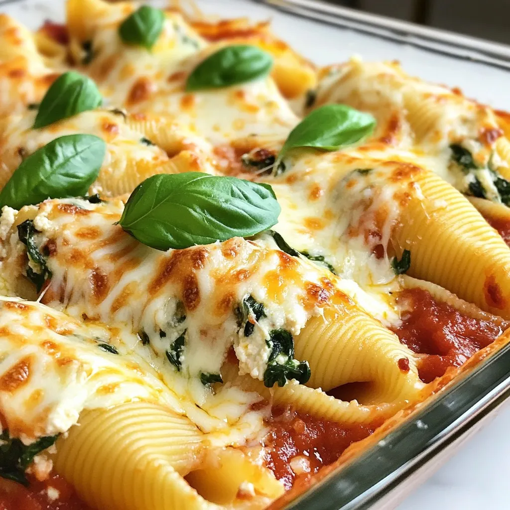 Cheesy Spinach Stuffed Shells Mouthwatering and Easy