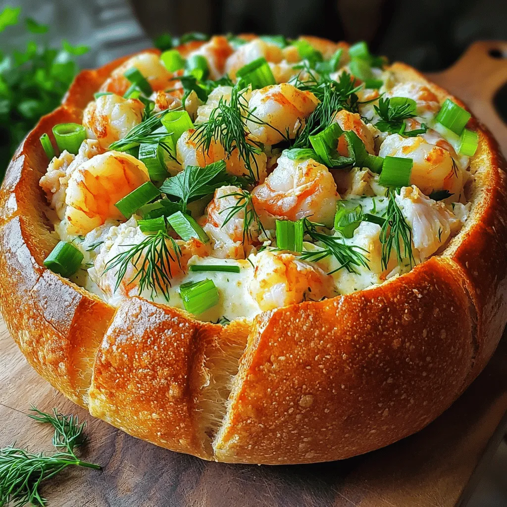 Stuffed Seafood Bread Bowl Delightful and Easy Recipe