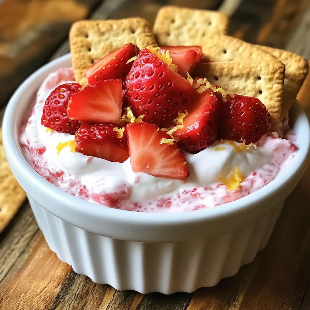 Strawberry Lemon Cheesecake Dip Tasty and Simple Treat