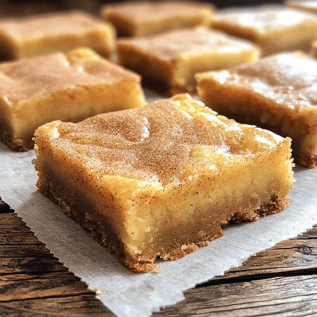 Snickerdoodle Blondies Sweet and Soft Delight