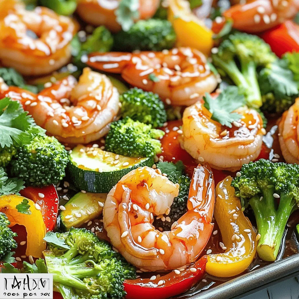 Sheet Pan Honey Sriracha Shrimp and Veggies Delight