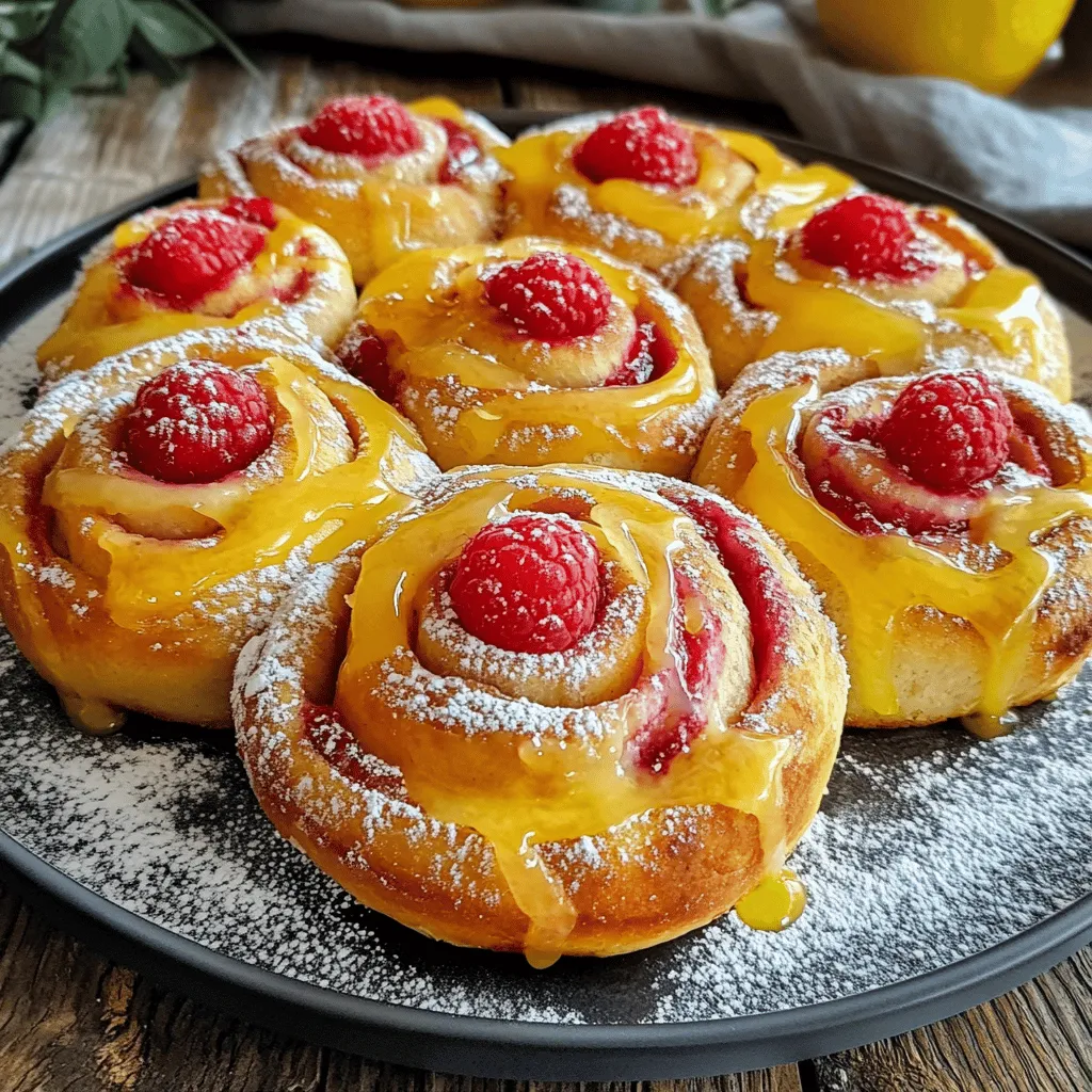 Raspberry Cinnamon Rolls with Lemon Glaze: A Delightful Twist on a Classic