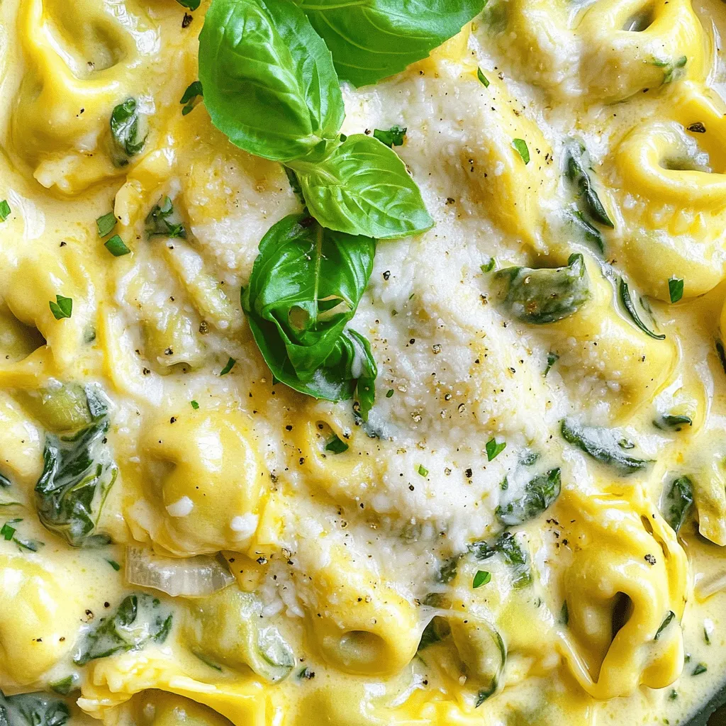 Creamy Spinach Artichoke Tortellini Delightful Dish