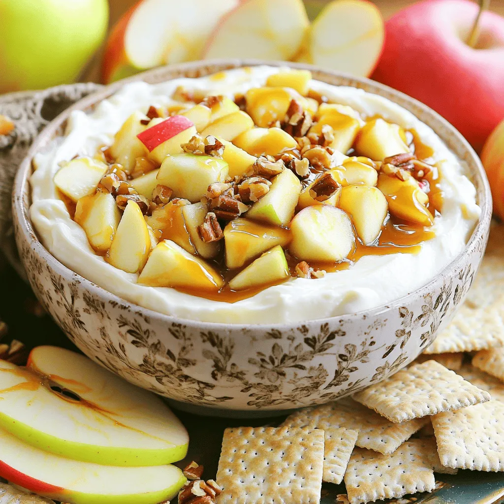 No-Bake Caramel Apple Cheesecake Dip Delight