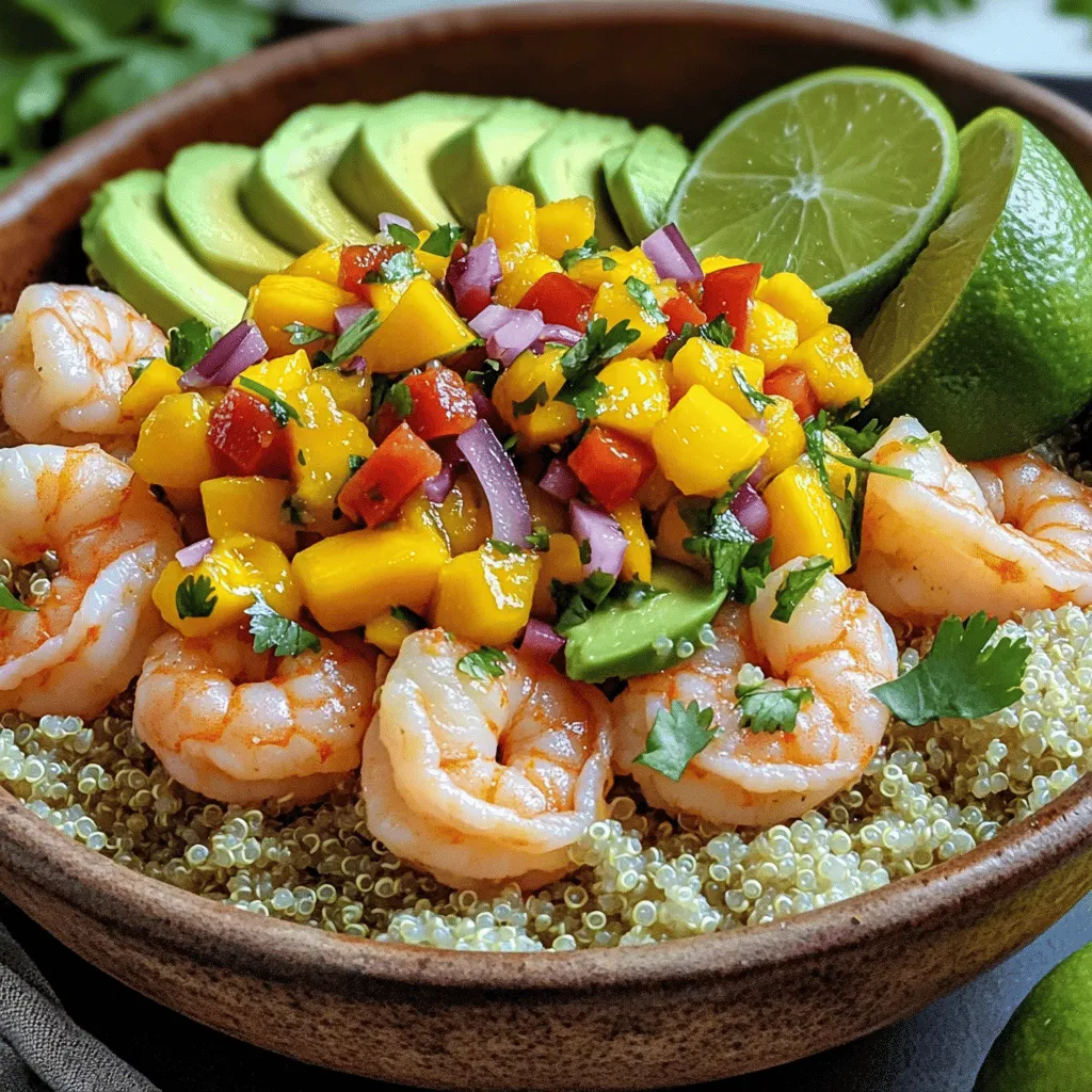 Savory Shrimp Avocado Bowls with Mango Salsa Delight