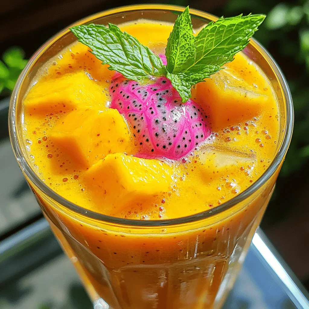 Mango Dragonfruit Refresher Fresh and Tasty Recipe