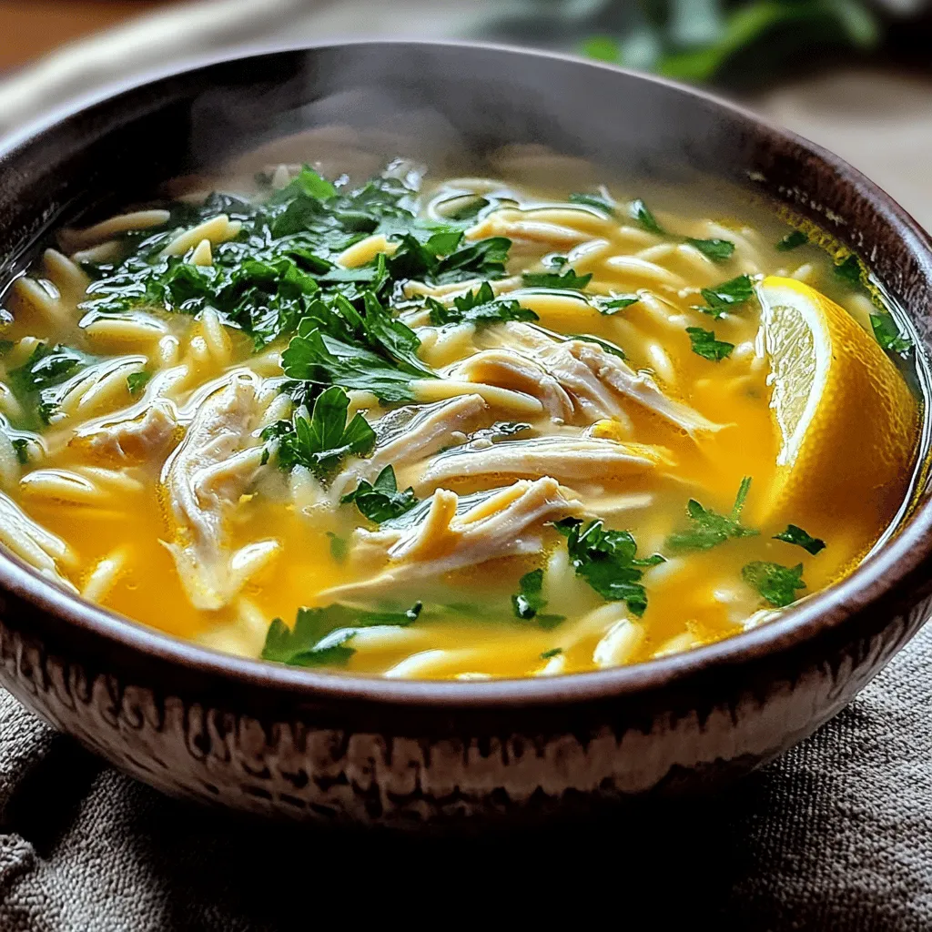 Avgolemono Greek Lemon Chicken Soup Comfort Dish