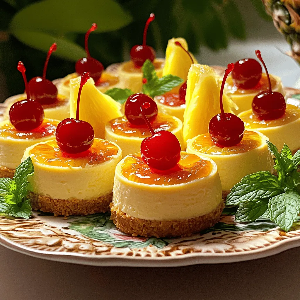Mini Pineapple Upside-Down Cheesecakes Tasty Treats