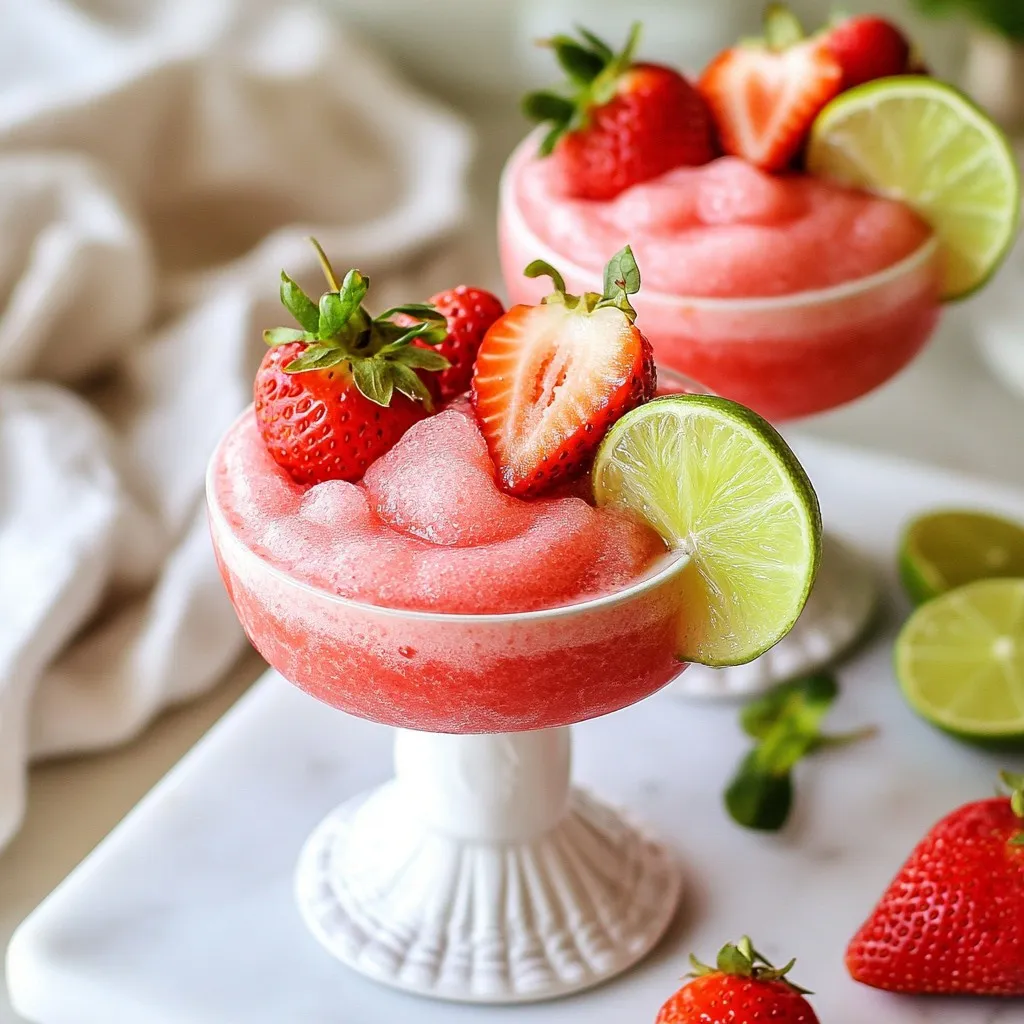 Frozen Strawberry Margaritas Refreshing Summer Drink