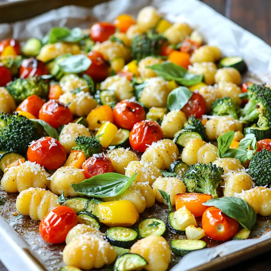 Sheet Pan Garlic Parmesan Gnocchi Veggies Delight