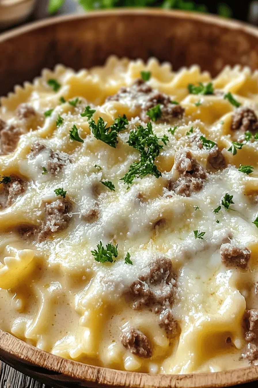 Creamy Beef and Bowtie Pasta: A Comforting Classic for Any Occasion