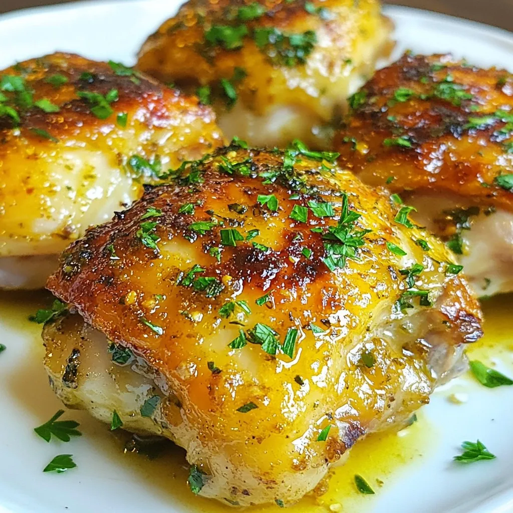Garlic Herb Roasted Chicken Thighs Crispy and Juicy