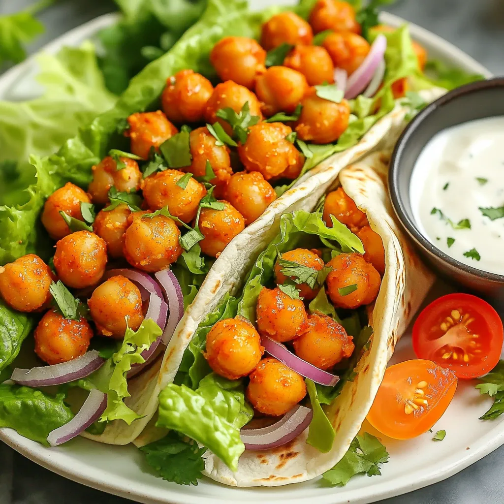 Spicy Buffalo Chickpea Wraps Tasty and Simple Meal