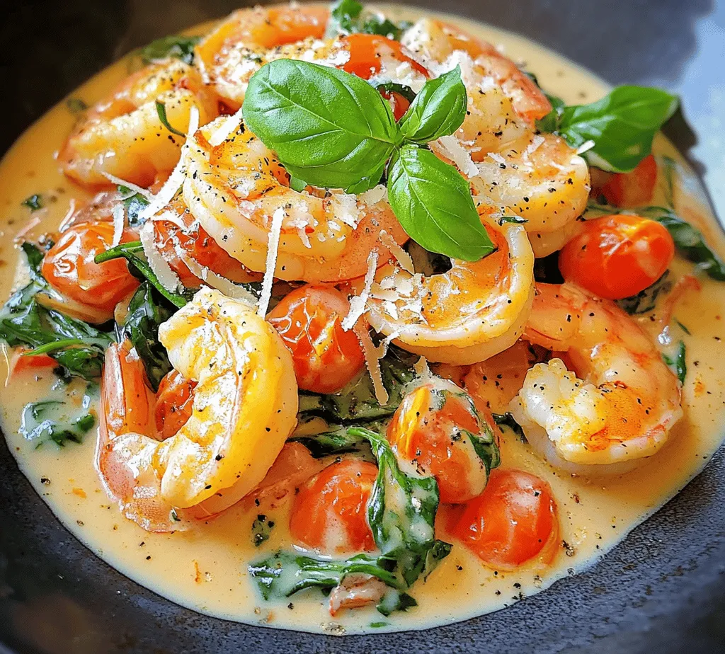 To create the delectable Creamy Tuscan Prawns, it