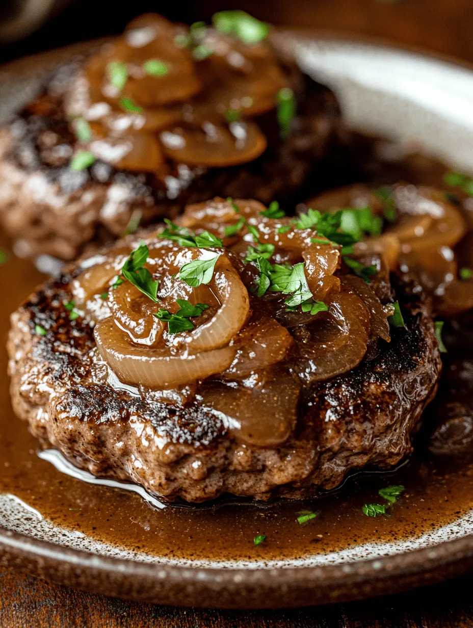 Juicy Hamburger Steak with Savory Onion Gravy