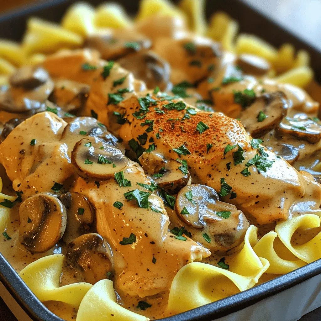 For a great chicken stroganoff, choosing the right chicken is key. I recommend using boneless, skinless chicken breasts. They cook evenly and stay tender. You can cut them into strips for quick cooking.