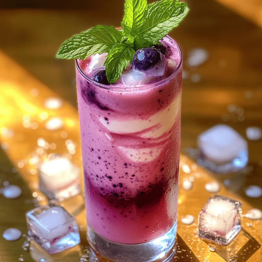 Sugar Free Blueberry Italian Cream Soda Refreshing Treat