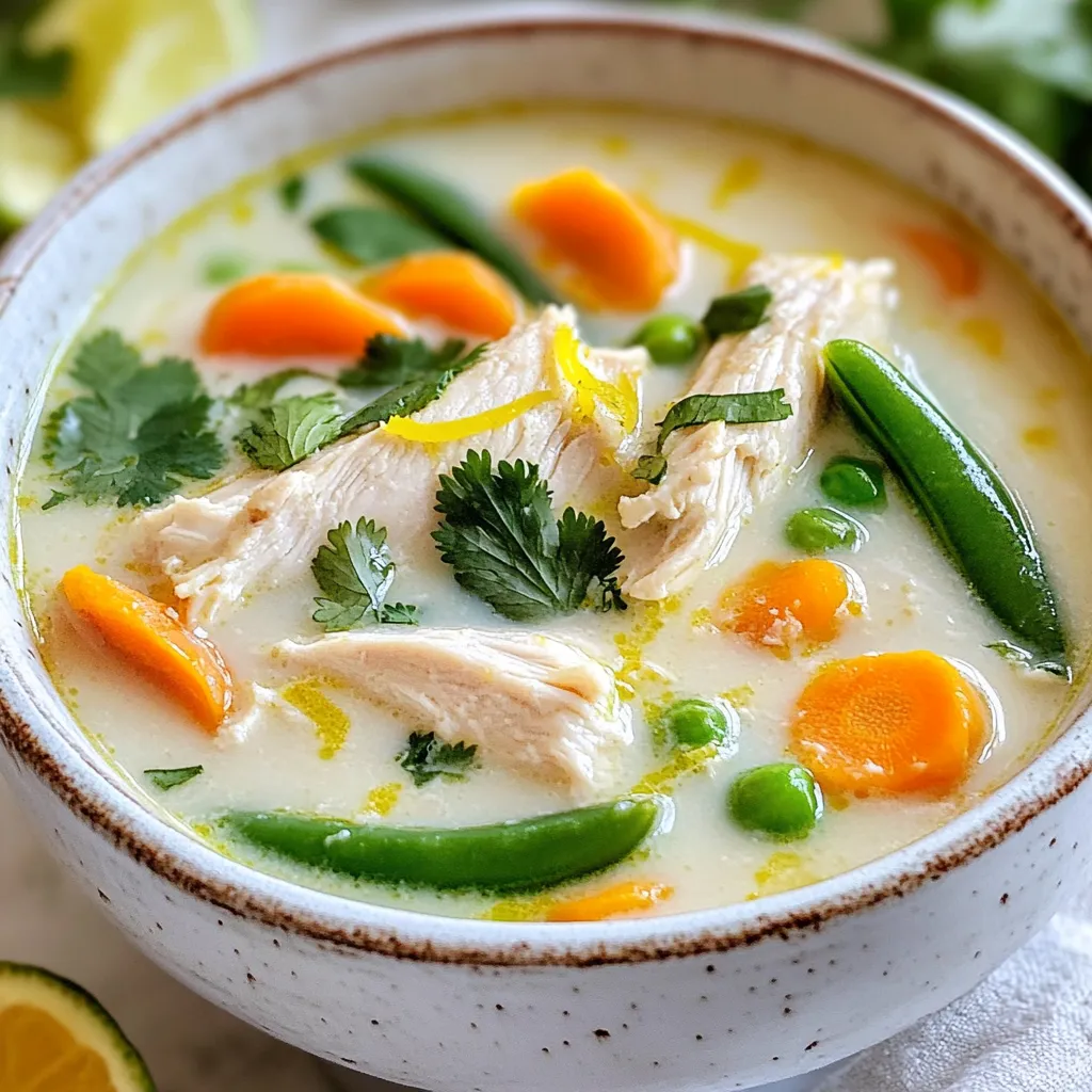 Coconut Lime Chicken Soup Flavorful and Simple Recipe