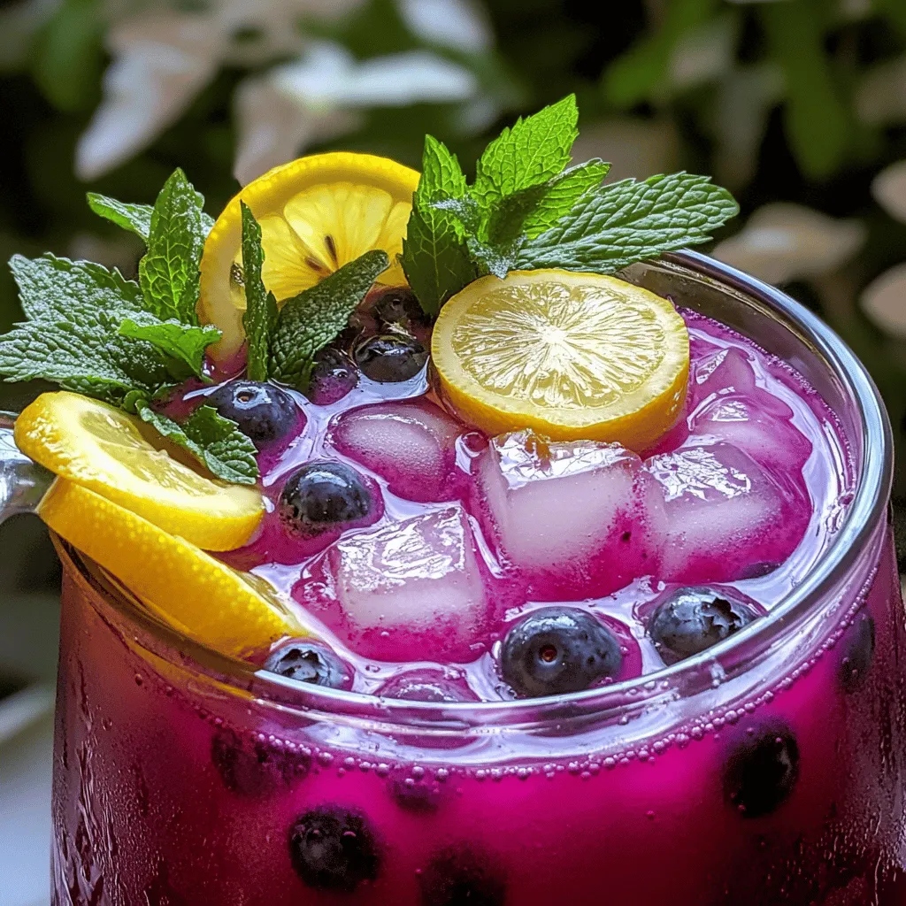 How to Make Blueberry Tea Lemonade Refreshing Drink