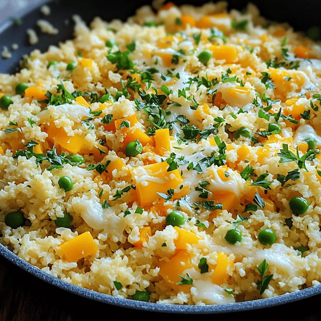 Cheesy Cauliflower Rice Skillet Tasty Comfort Meal