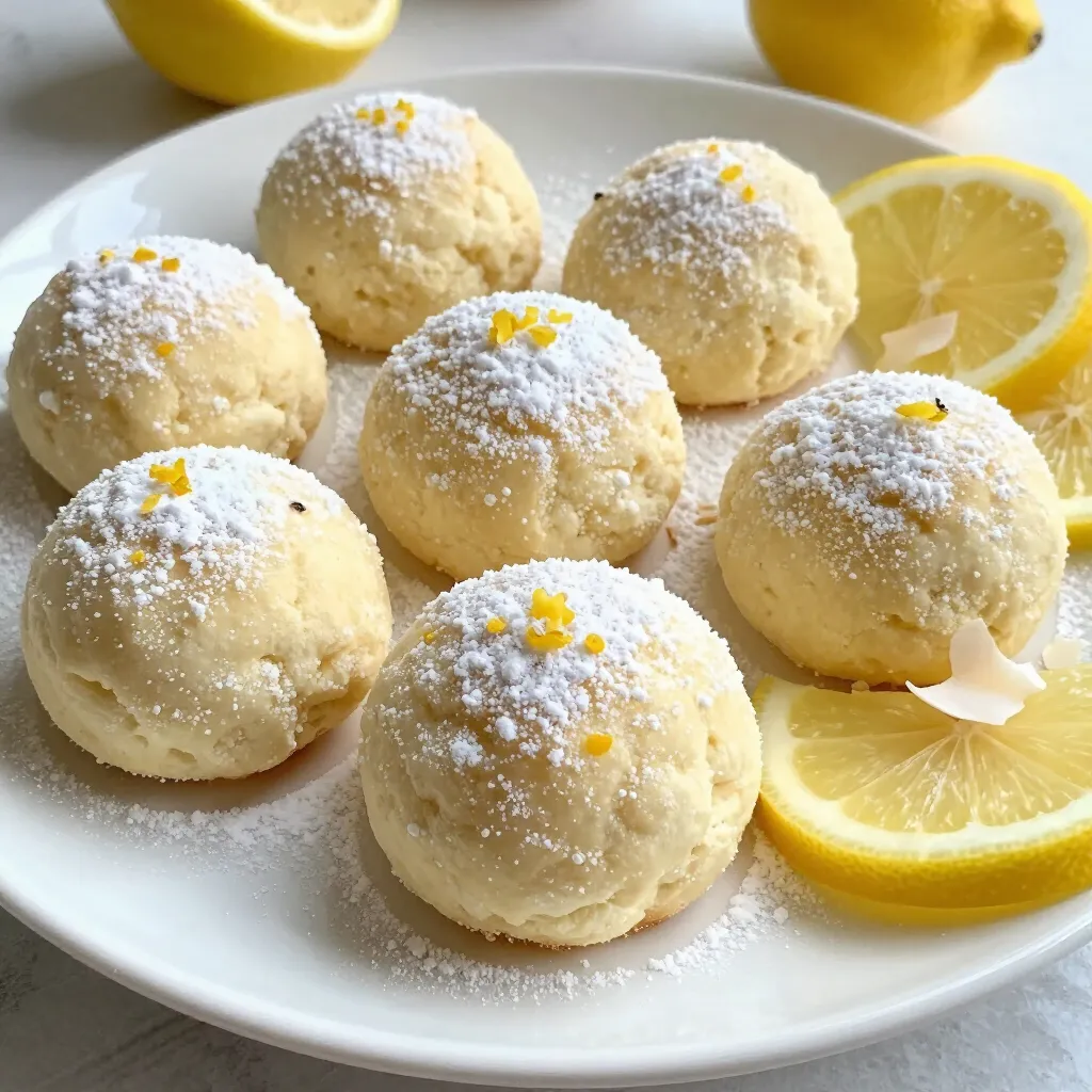 Lemon Coconut Snowball Cookies Simple and Sweet Treat